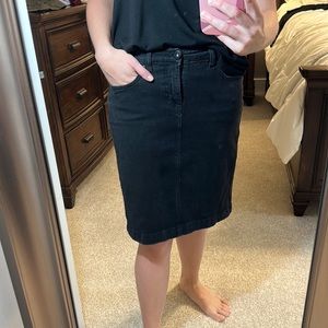 Style & Co Black Denim Skirt